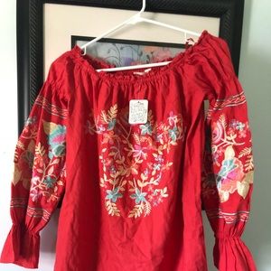 NWT Free People embroidered tunic